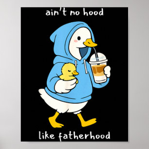 Poster Ideia hilária de pato ou ganso para o Dia dos Pais