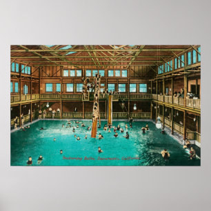 Poster Ideia interior dos banhos de natação
