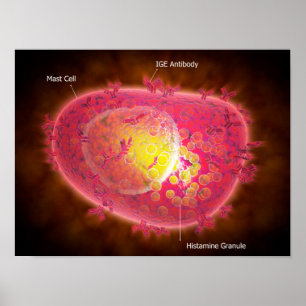 Pôster Ideia microscópica de uma pilha de mastro