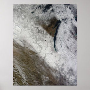 Poster Ideia satélite da neve e do frio