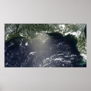 Pôster Ideia satélite do escape do óleo