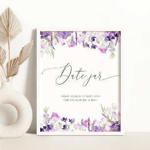 Poster Ideias de noite de encontro com flores silvestres