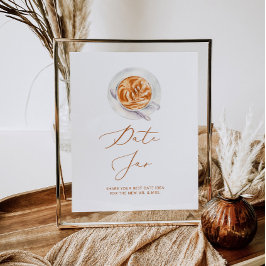 Poster Ideias minimalistas para uma noite de café. Pote d