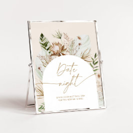 Poster Ideias noturnas boêmicas. Jogo de bridela com data