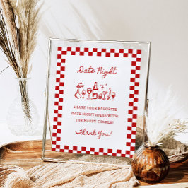 Poster Ideias Noturnas de Data de Borda Wavy Manuscrita 8