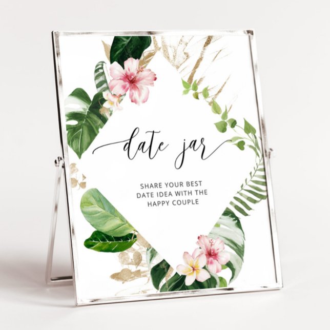 Poster Ideias tropicais da noite de encontros. Chá de pan (Criador carregado)