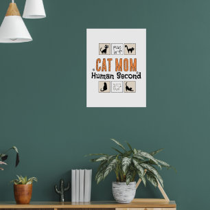 Poster Identidade de Mãe de Gato Humano em Segundo Lugar