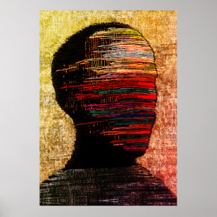 Poster Identidade Fragmentada – Arte Abstrata Colorida co
