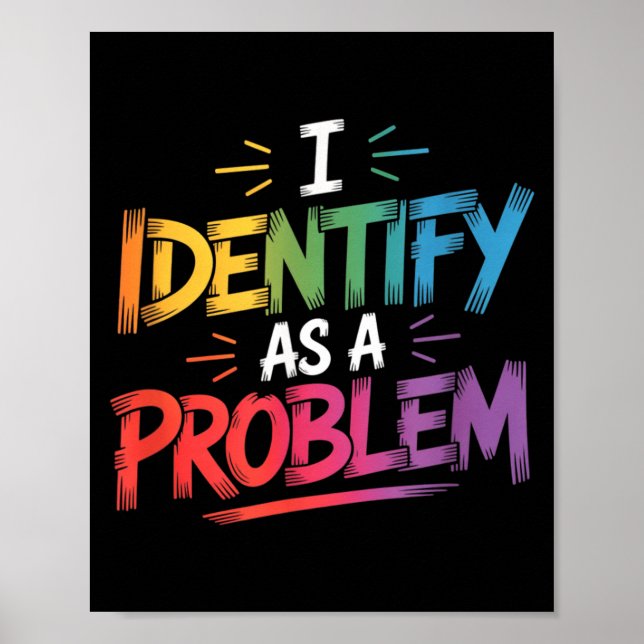 Poster Identifico-me Como Uma Piada Engraçada de Humor Sa (Frente)