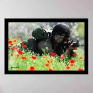 Poster IDF Feminino na Camouflagem