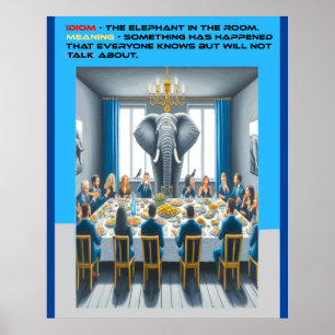 Poster Idiom: O elefante na sala