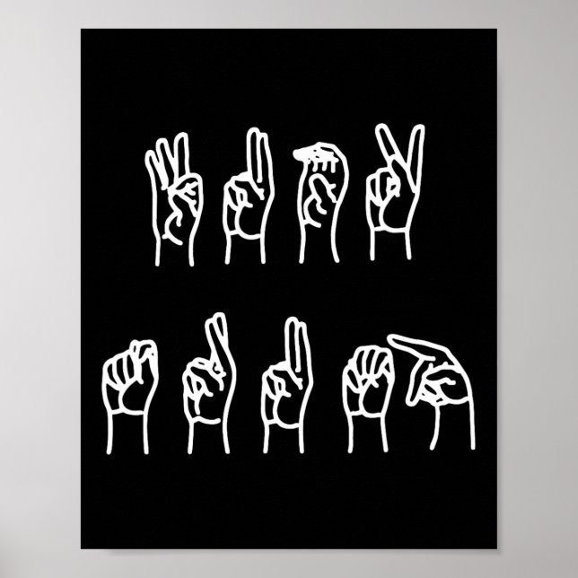 Poster Idioma de Sinal Anti-Trump (Frente)