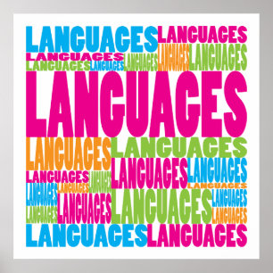Poster Idiomas coloridos