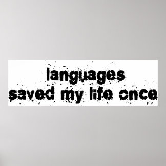 Poster Idiomas salvaram minha vida uma vez