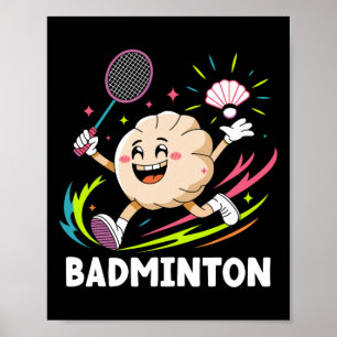 Poster Idiotas Jogam Badminton Chopstick Wrap Cuisine Sp