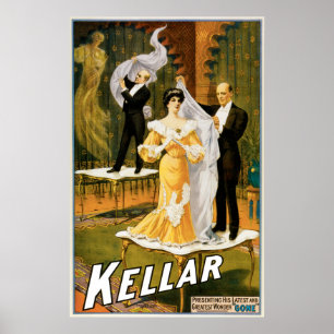 Poster "ido" da maravilha de Kellar do vintage o