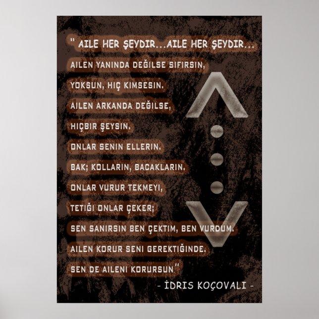 Poster idris koçovali /çukur/ Família (Frente)