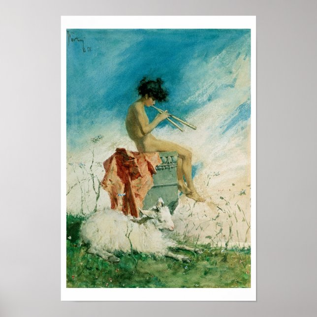 Poster Idyll, 1868 (w/c on paper) (Frente)