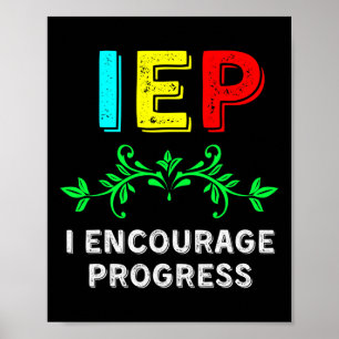 Poster IEP I encoraje o progresso da escola de ensino esp