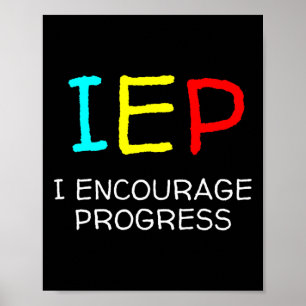 Poster IEP I encoraje o progresso da escola de ensino esp