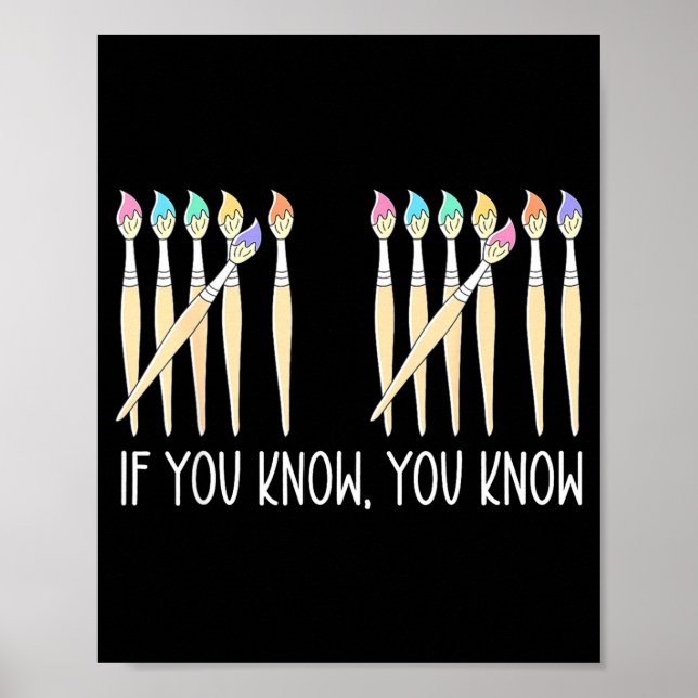 Poster If You Know You Know Art Teachers Students 67 Six  (Frente)