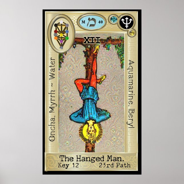 Pôster Ifdawn Deepdream Tarot Key 12 ~ Hanged Man (Frente)