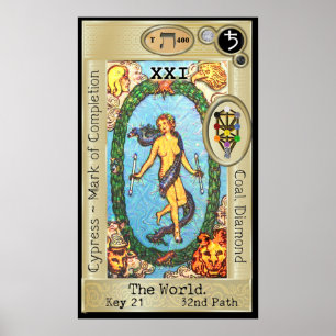 Poster Ifdawn DeepdreTarot Key 21 ~ O mundo