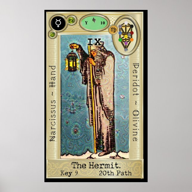 Pôster Ifdawn DeepdreTarot Key 9 ~ O Hermit (Frente)
