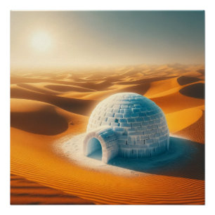 Pôster Igloo de Areia do Deserto