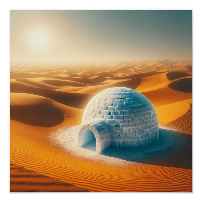 Pôster Igloo de Areia do Deserto  (Frente)