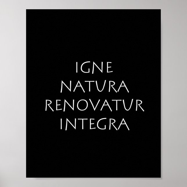 Poster Igne natura renovatur integra (Frente)