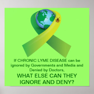 Poster Ignorar e Negar Epidemia Crônica da Doença de Lyme