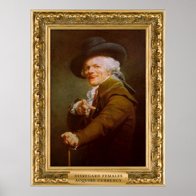 Pôster Ignorar fêmeas, adquirir moeda (Frente)
