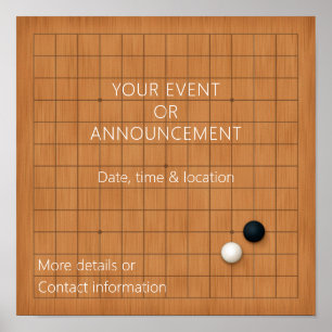 Poster Igo Baduk Weiqi Personalizado
