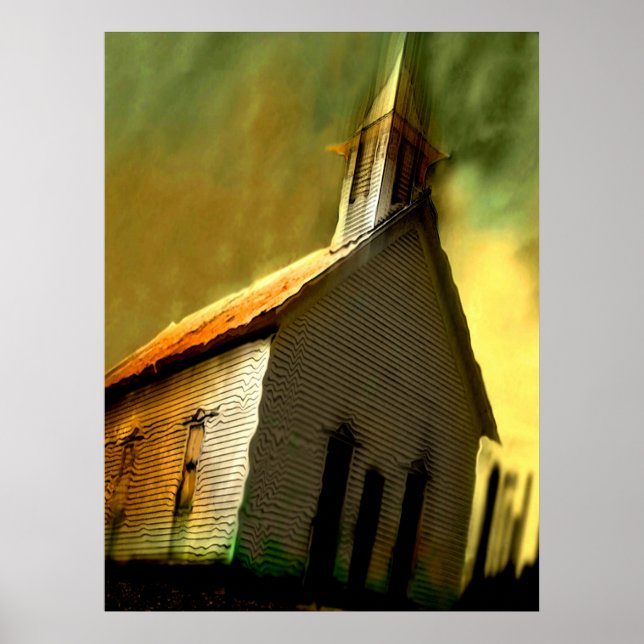 Pôster igreja antiga - Personalizada (Frente)