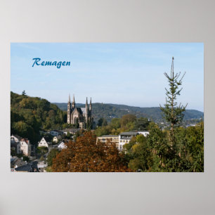 Poster Igreja Apollinaris em Remagen, Alemanha