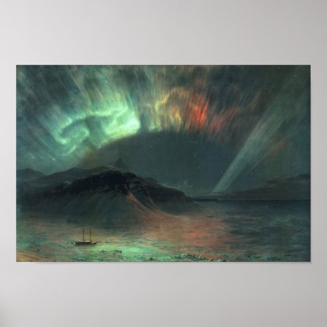 Poster Igreja Aurora Borealis Frederic Edwin (Frente)