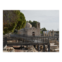 Pôster Igreja Ayia Kyriaki e ruínas Paphos, Chipre