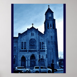 Pôster Igreja azul
