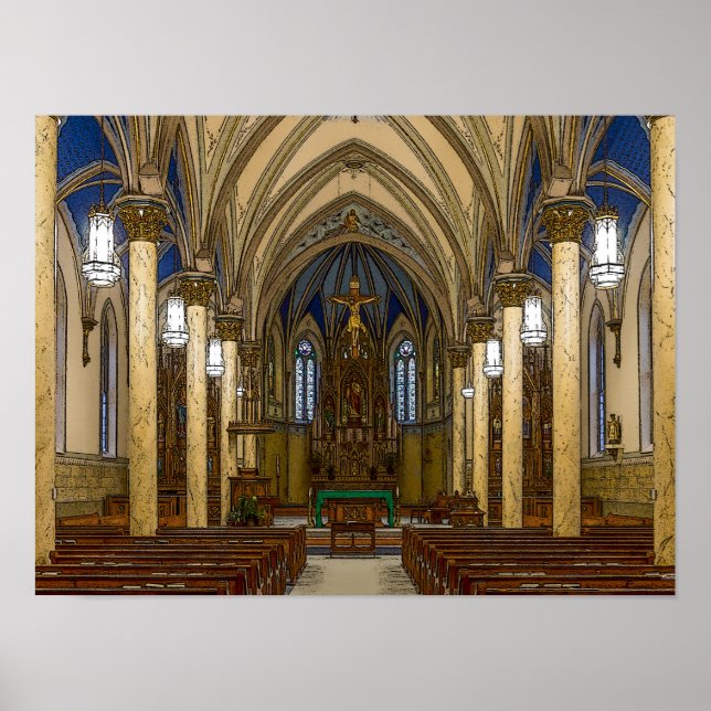 Poster Igreja Católica St Peter Pintura (Frente)