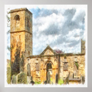 Poster Igreja da Arquitetura Gótica da Antiga Trindade