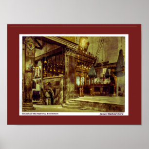 Poster Igreja da Natividade, Belém. Arte cristã