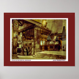 Poster Igreja da Natividade, Belém. Arte cristã