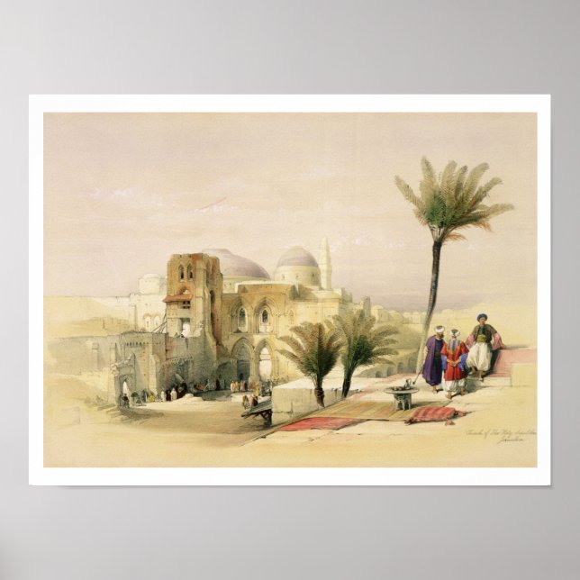 Pôster Igreja da Santa Sepultura, Jerusalém, prato 11 (Frente)