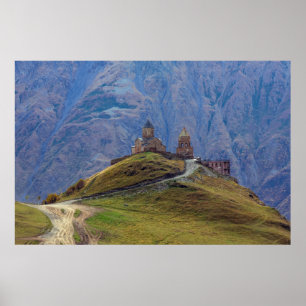 Poster Igreja da Santa Trindade Stepantsminda Kazbegi Geo