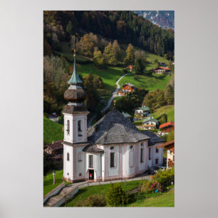 Poster Igreja da Vila Maria Gern, Baviera