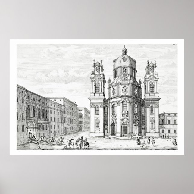 Pôster Igreja de Notre Dame, Salzburgo, Áustria, de "Ent (Frente)