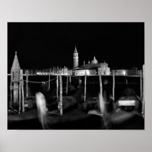 Poster Igreja de San Giorgio Maggiore, gondolas em Veneza