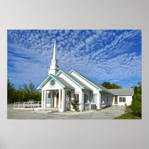 Poster Igreja do Cay do tesouro, os Bahamas
