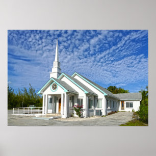 Poster Igreja do Cay do tesouro, os Bahamas